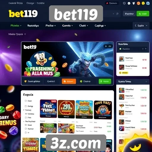 Interface e usabilidade do site de jogos bet119